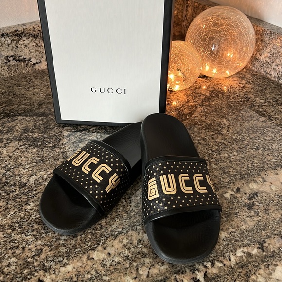 Gucci Shoes - Gucci “Guccy” Sega Stars Slides